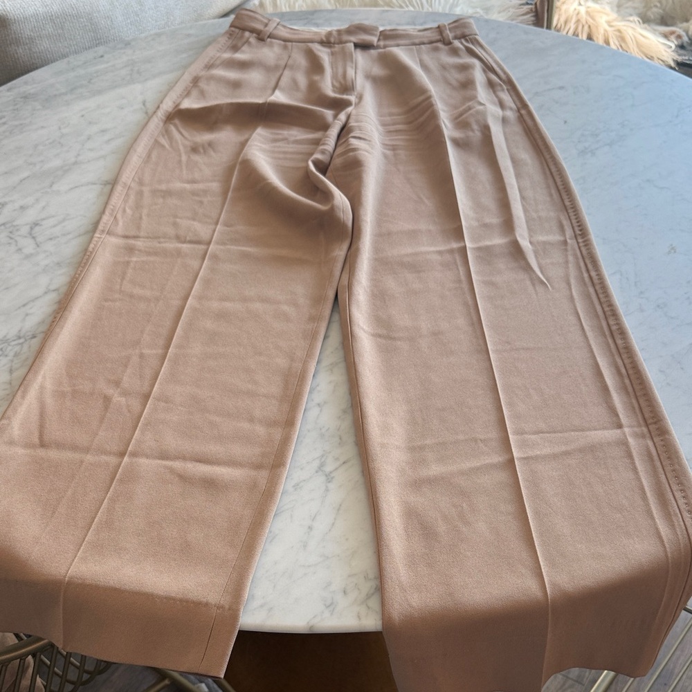 Babaton Wide Leg Pants in Tan